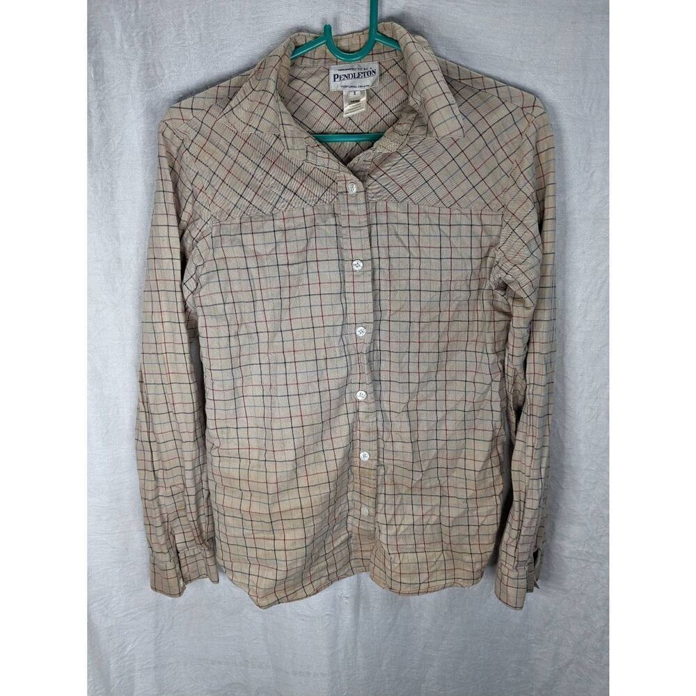 Vintage Pendleton Button Front Collared Shirt 100… - image 1